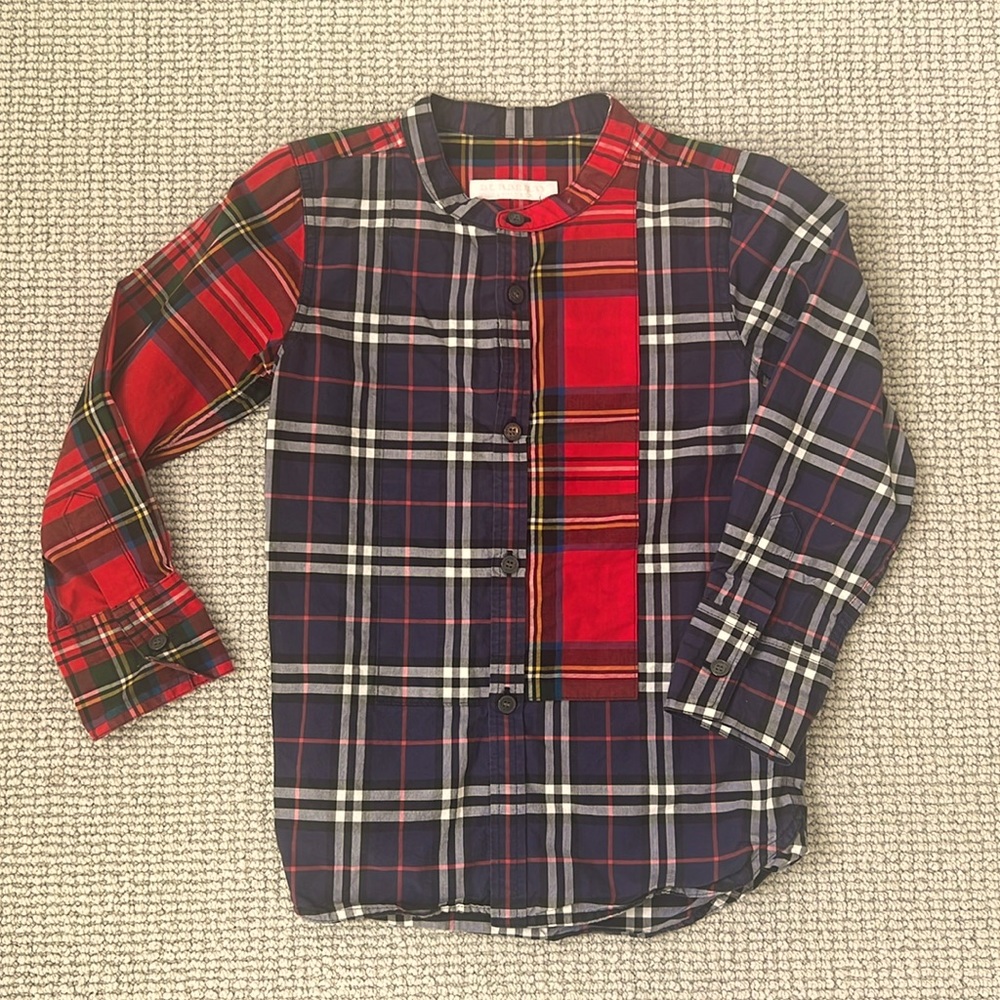 Burberry Children Plaid Button Shirt